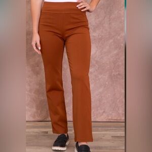 NWT Dear Scarlett Magic Straight Slim Rust Pants